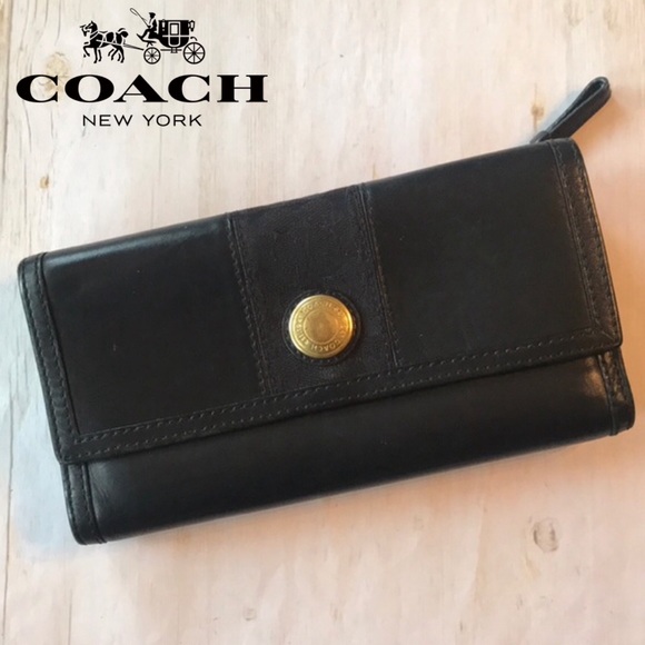 Coach Leather Wallet & Checkbook